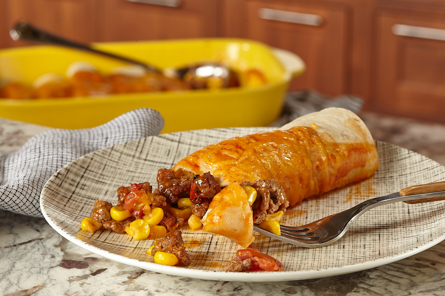 Beef & Corn Enchilda Bake Birdseye