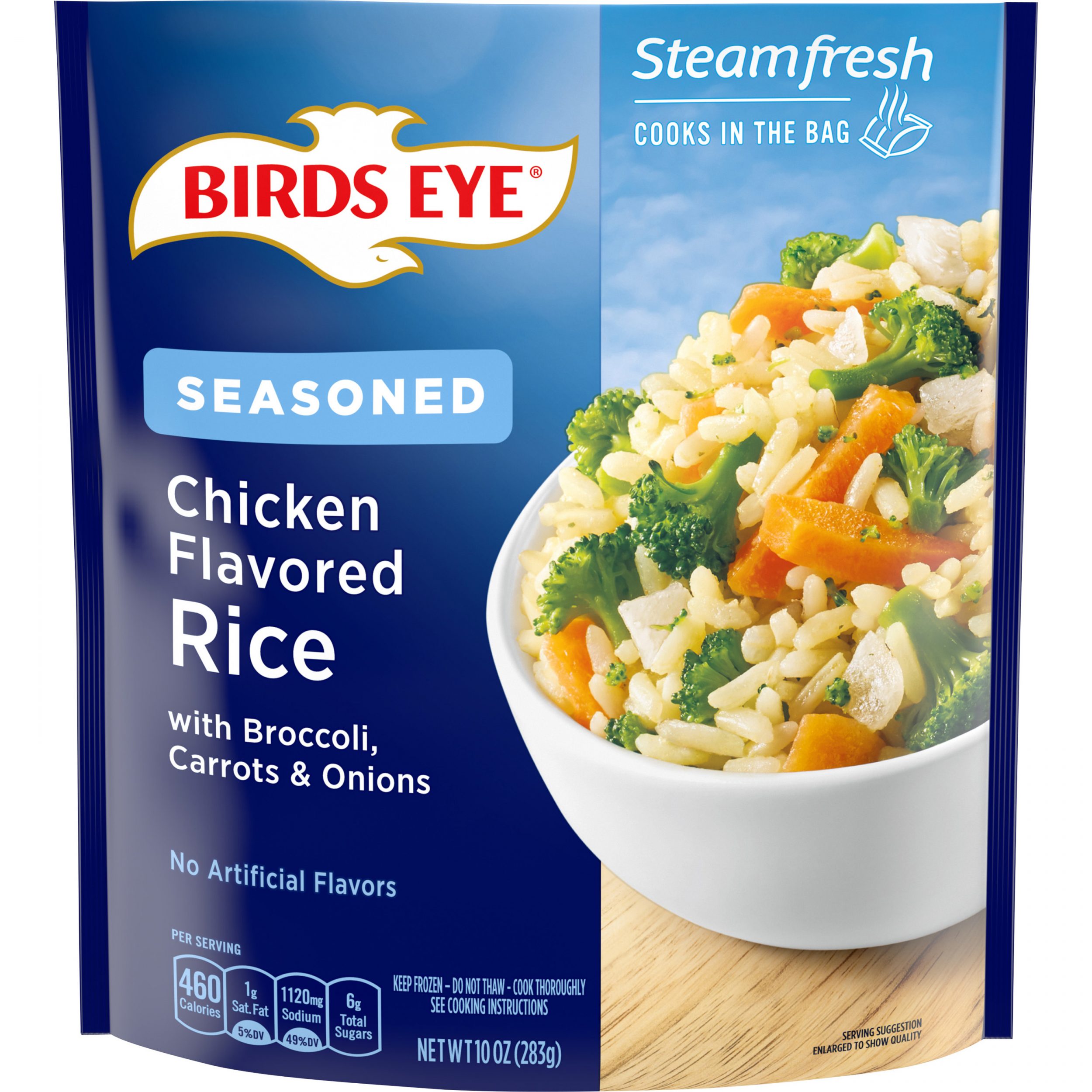 Birds Eye Steamfresh Chef’s Favorites Lightly Seasoned Chicken Flavored Rice with Broccoli, Carrots & Onions