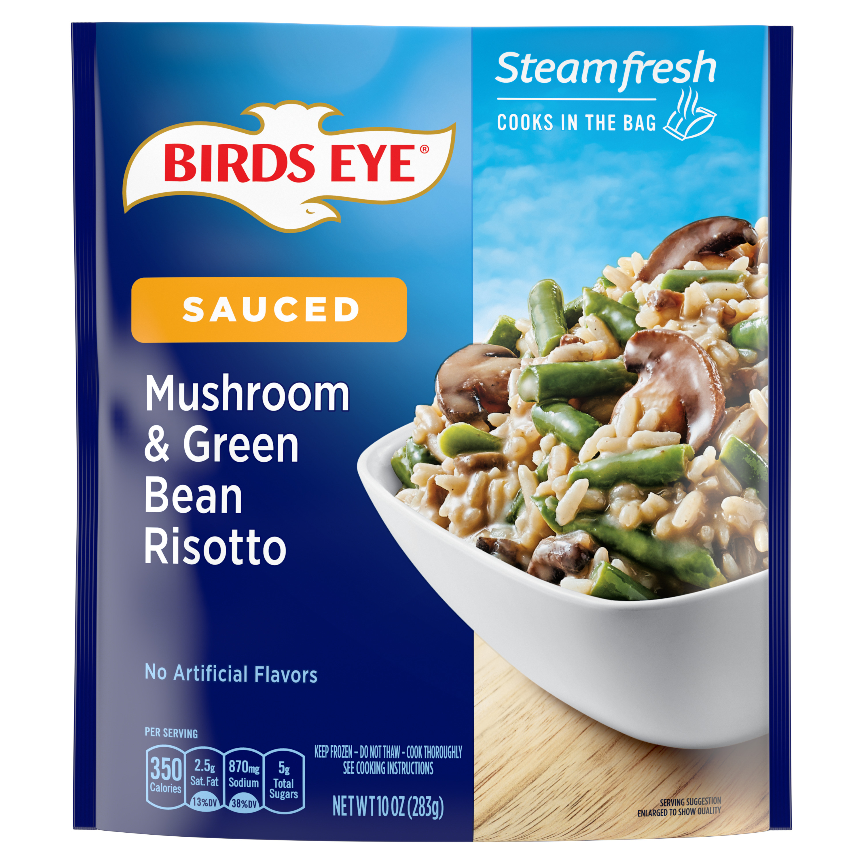 Birds Eye Steamfresh Chef’s Favorites Lightly Sauced Mushroom & Green Bean Risotto