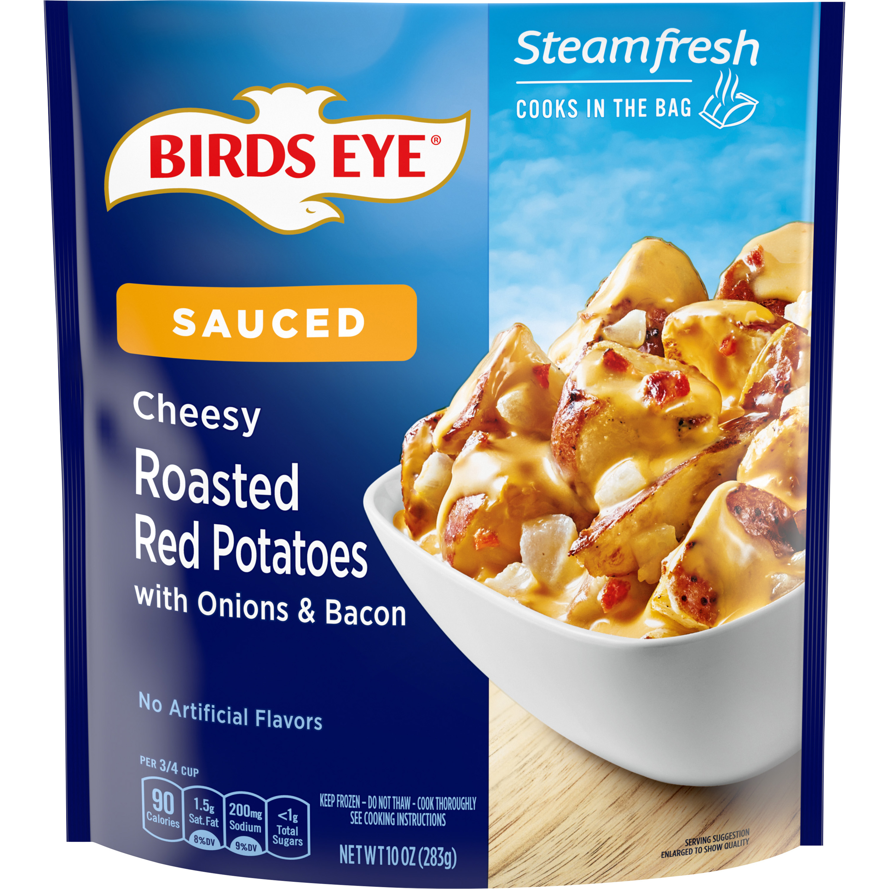 Birds Eye Steamfresh Chef’s Favorites Lightly Sauced Roasted Potatoes with Onions & Bacon in a Cheese Sauce