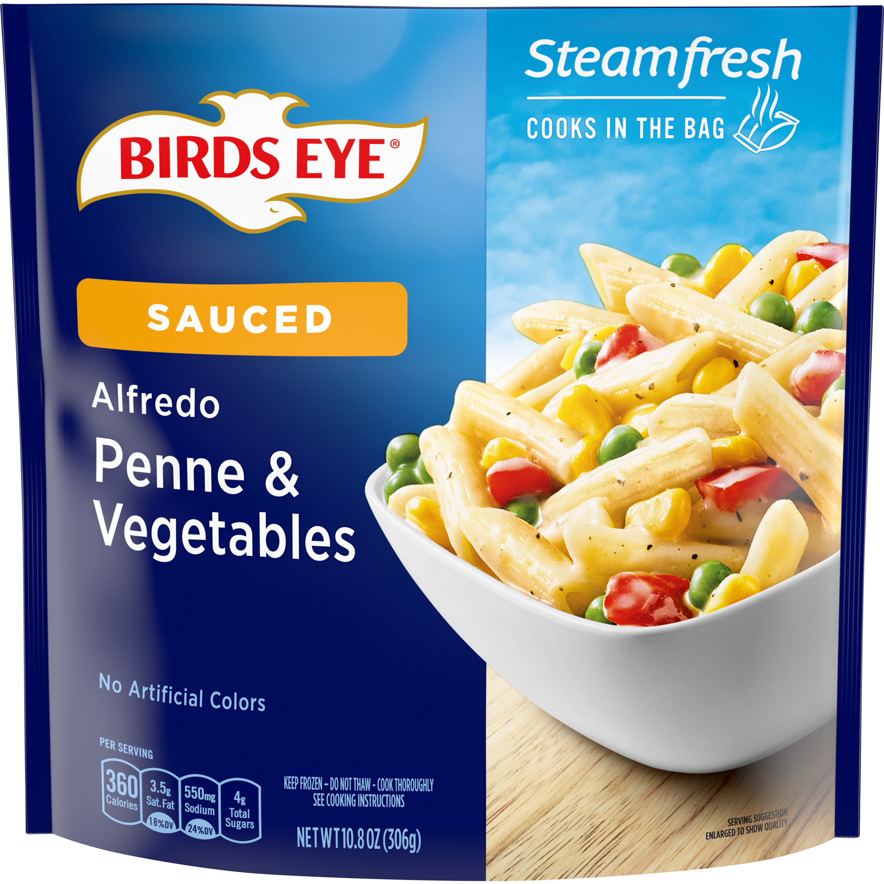 Birds Eye Steamfresh Chef’s Favorites Sauced Penne & Vegetables & Alfredo Sauce