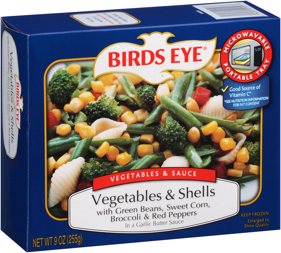Birds Eye Vegetables & Sauce Vegetables & Shells in a Garlic Butter Sauce