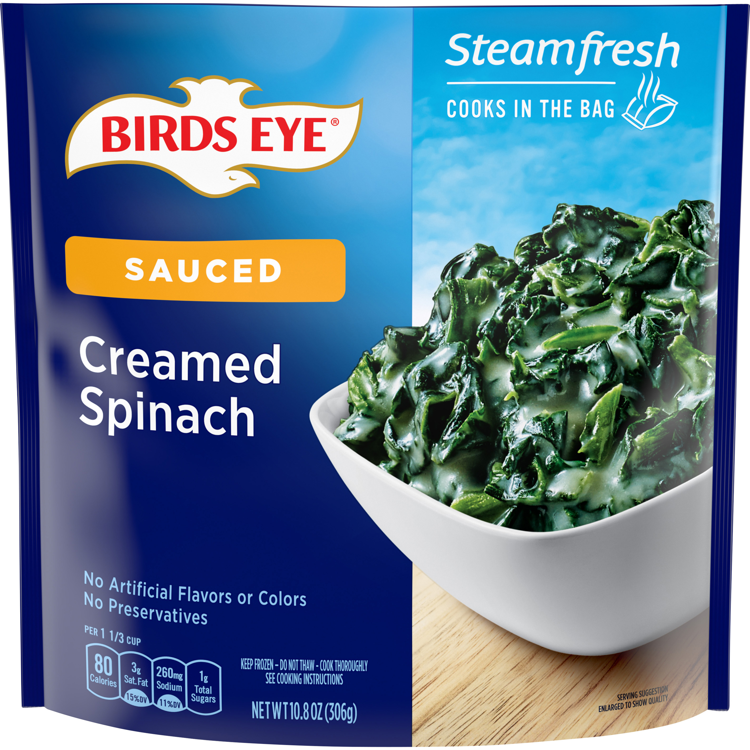 Birds Eye Steamfresh Chef’s Favorites Sauced Creamed Spinach