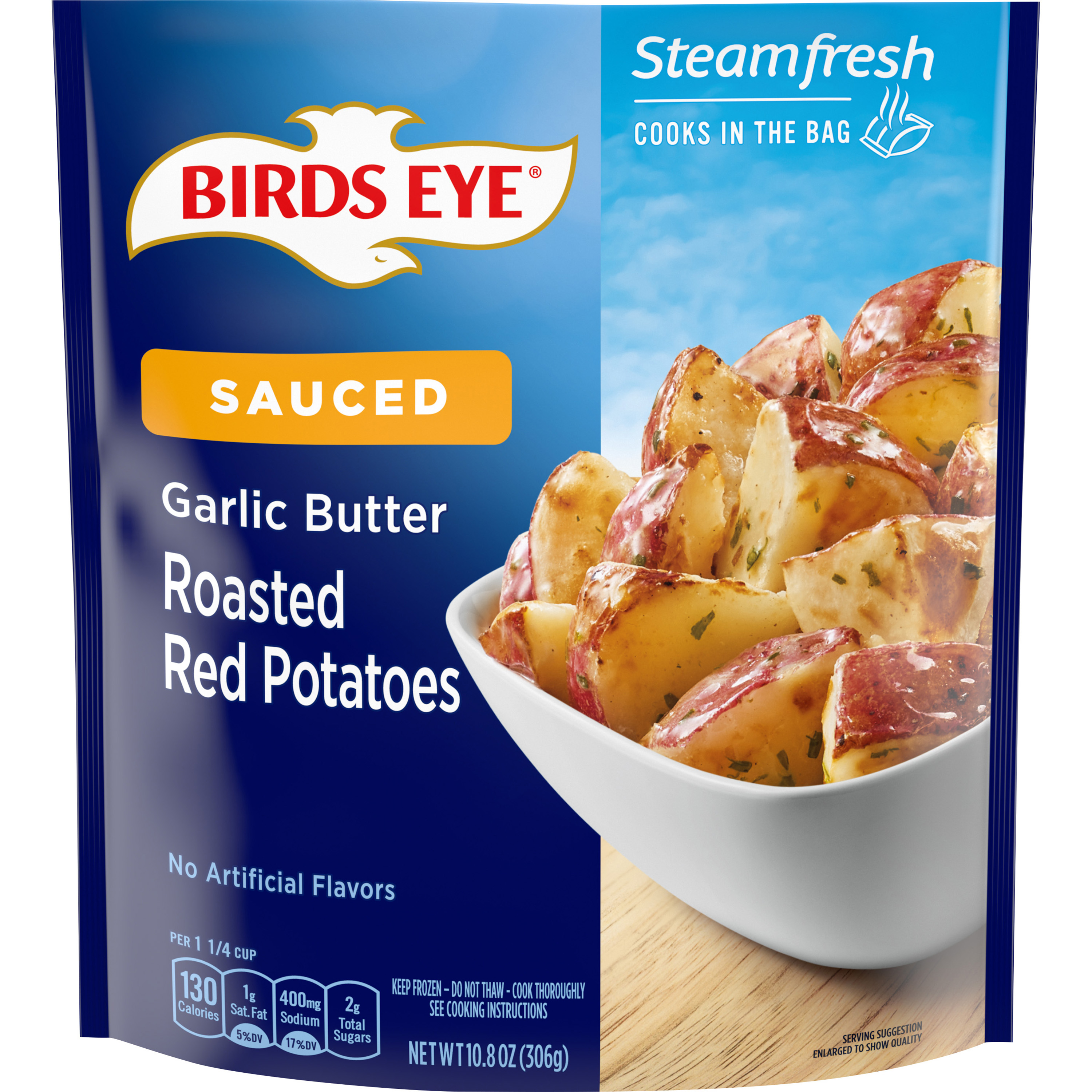 Birds Eye Steamfresh Chef’s Favorites Sauced Roasted Red Potatoes with Oven Roasted Garlic Butter Sauce