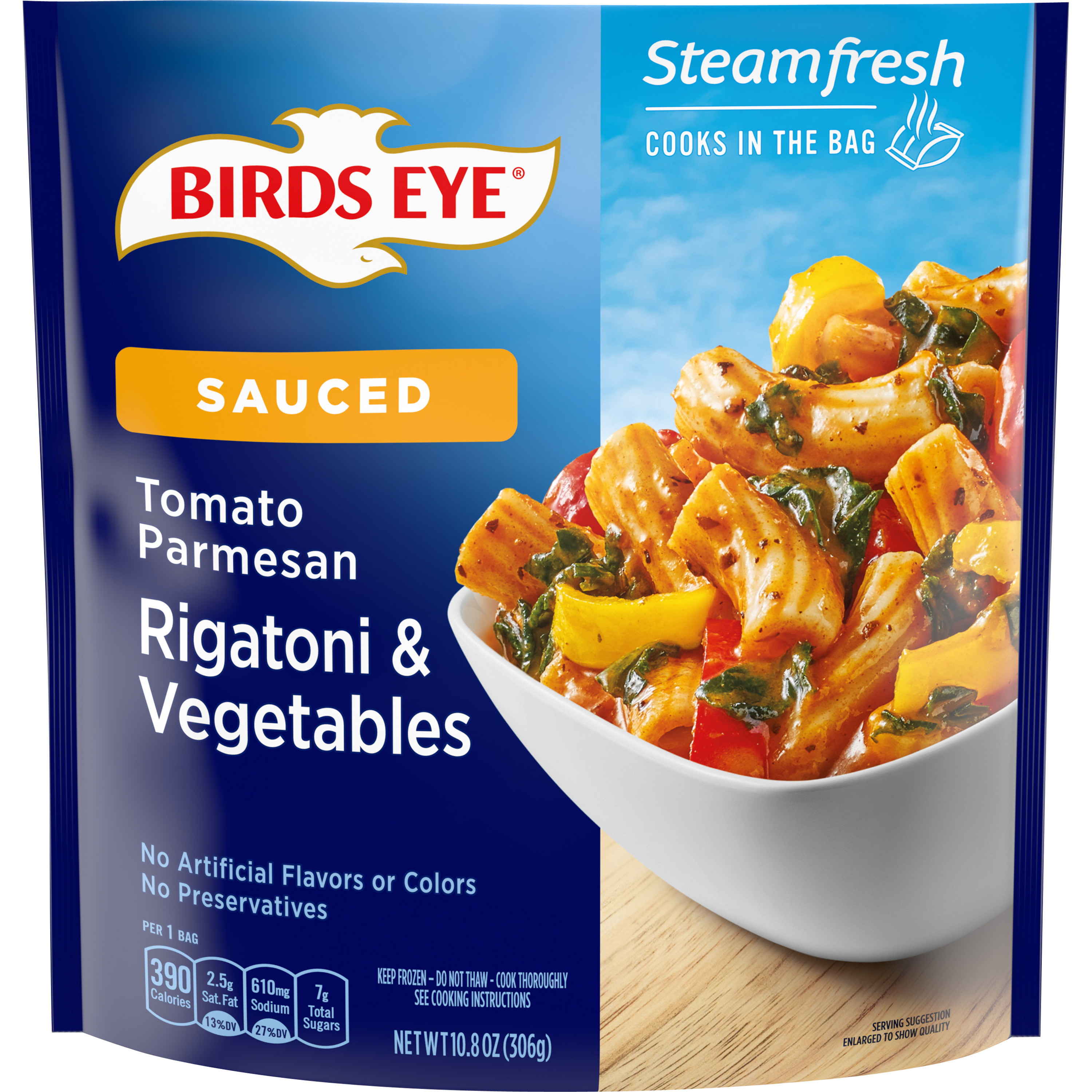 Birds Eye Steamfresh Chef’s Favorites Sauced Rigatoni & Vegetables with Tomato Parmesan Sauce