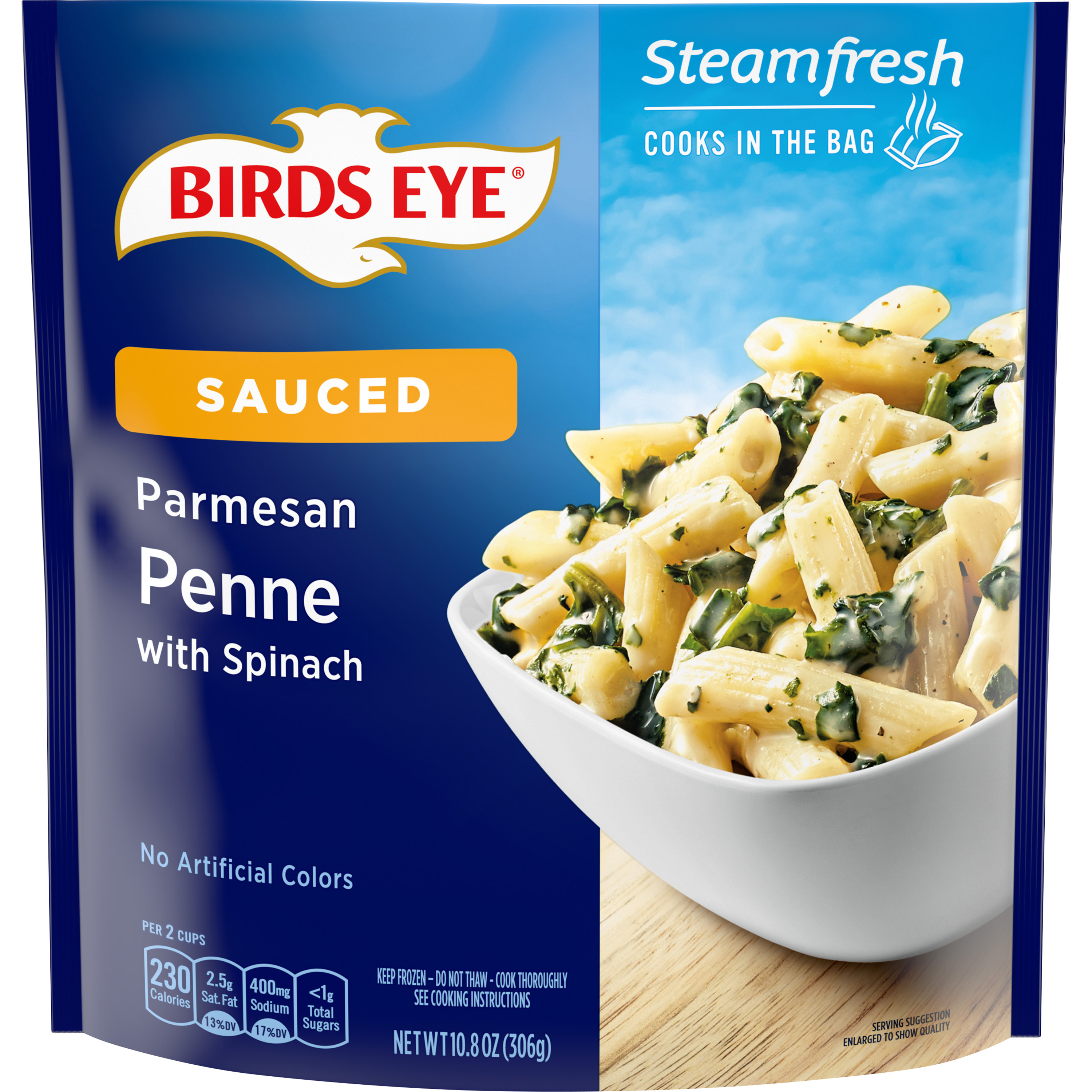 Birds Eye Steamfresh Chef’s Favorites Sauced Penne with Spinach & Parmesan Sauce